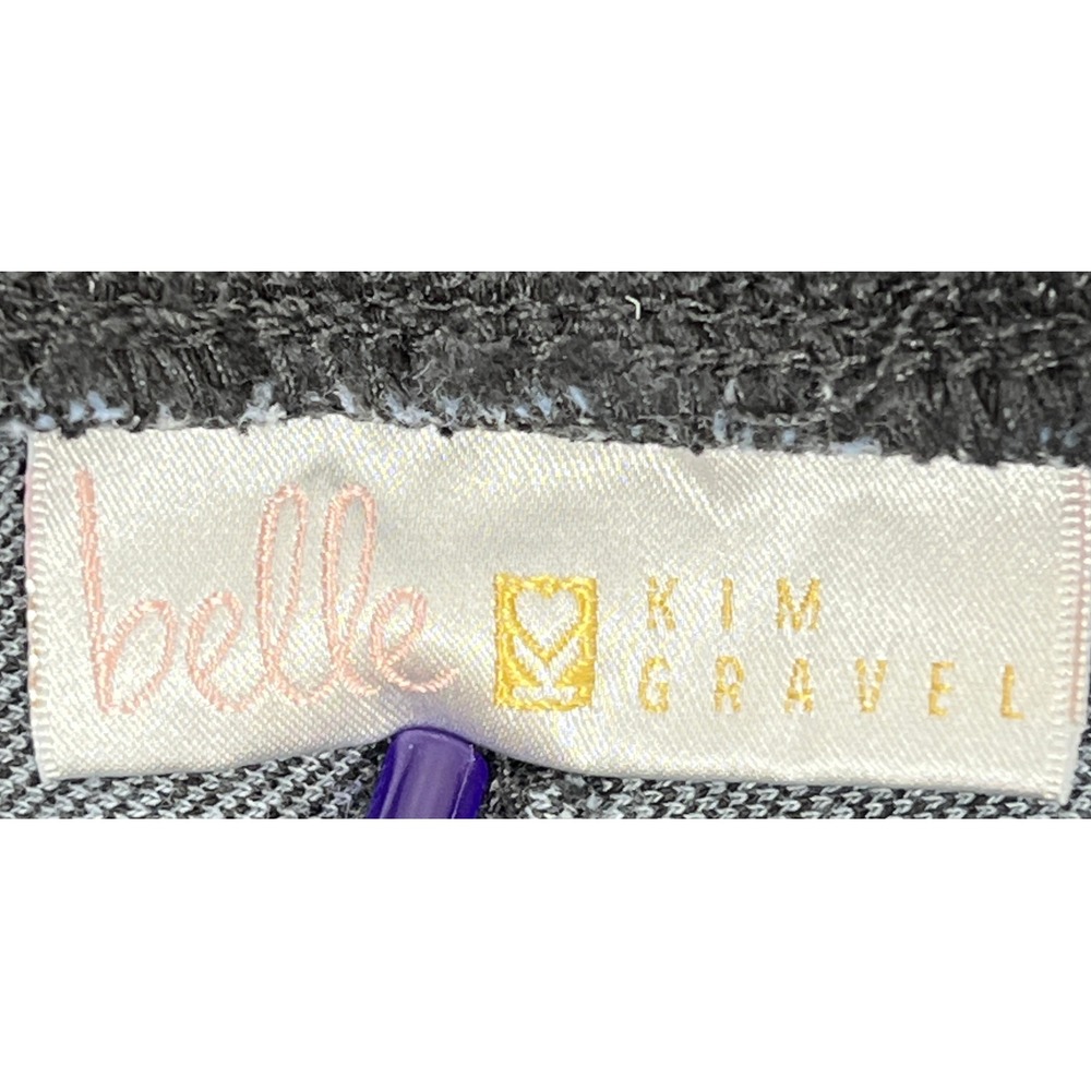 Belle Kim Gravel Jeans 16 Black Sequin Stripe Pull On Straight Leg Sequins Bling - Picture 3 of 11